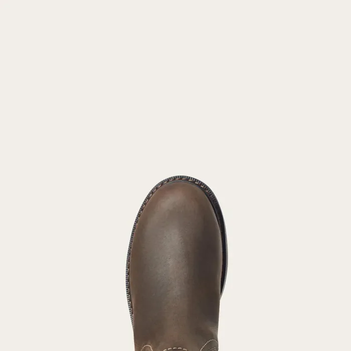 Women Riveter Chelsea CSA Waterproof Composite Toe Work Boot Dark Brown Ariat Chelsea Boots