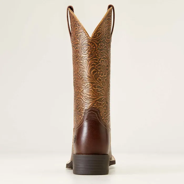 Women Round Up Wide Square Toe Western Boot Arizona Brown Ariat Western Boots Women Round Up Wide Square Toe Western Boot Arizona Brown Ariat Western Boots