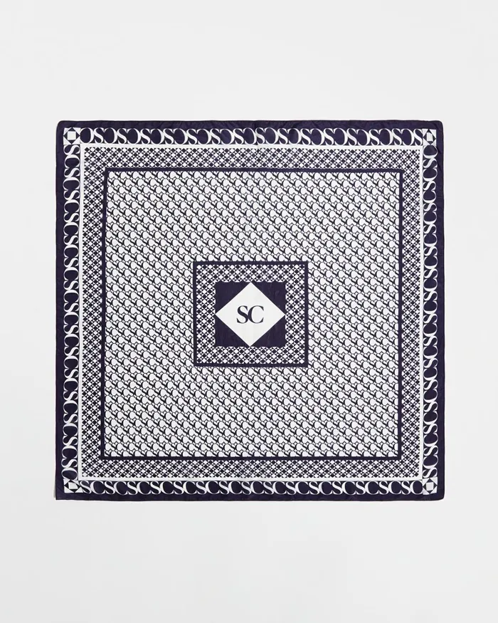Women Scarves Sportscraft Logo Silk Scarf Classic Navy