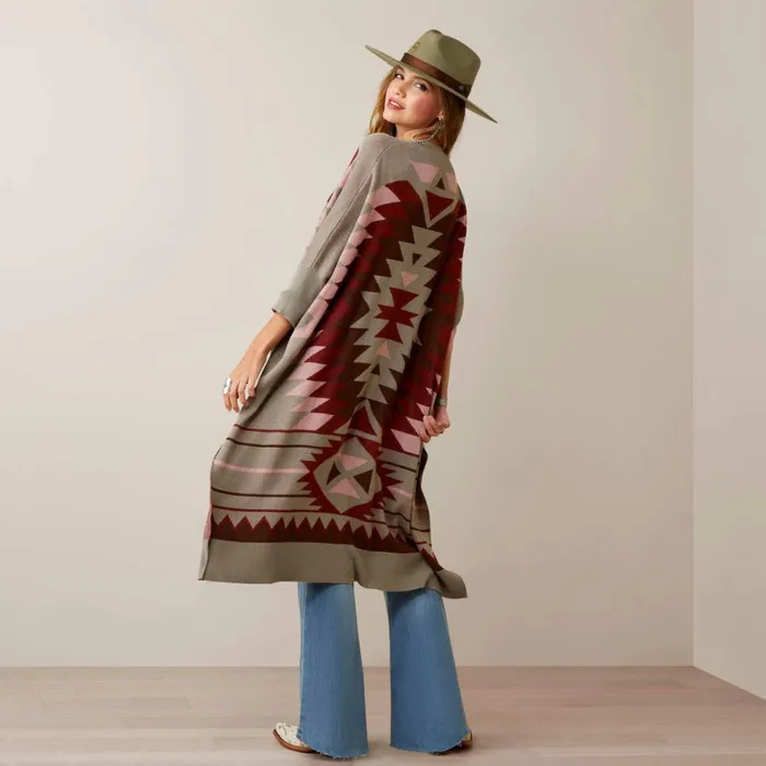 Women Serape Style Cardigan Multi Ariat Sweaters and Cardigans