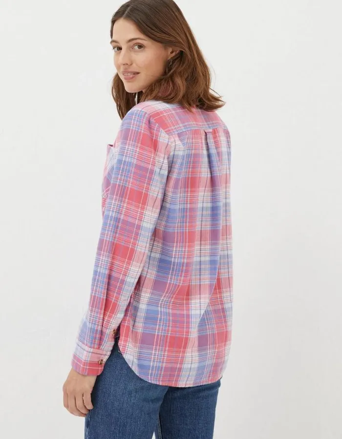 Women Shirts and Blouses FatFace Olivia Check Shirt Blue