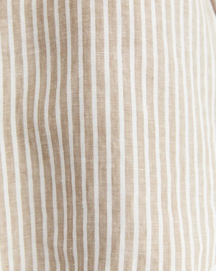 Women Shirts Sportscraft Dahlia Stripe Linen Shirt Tanwhite