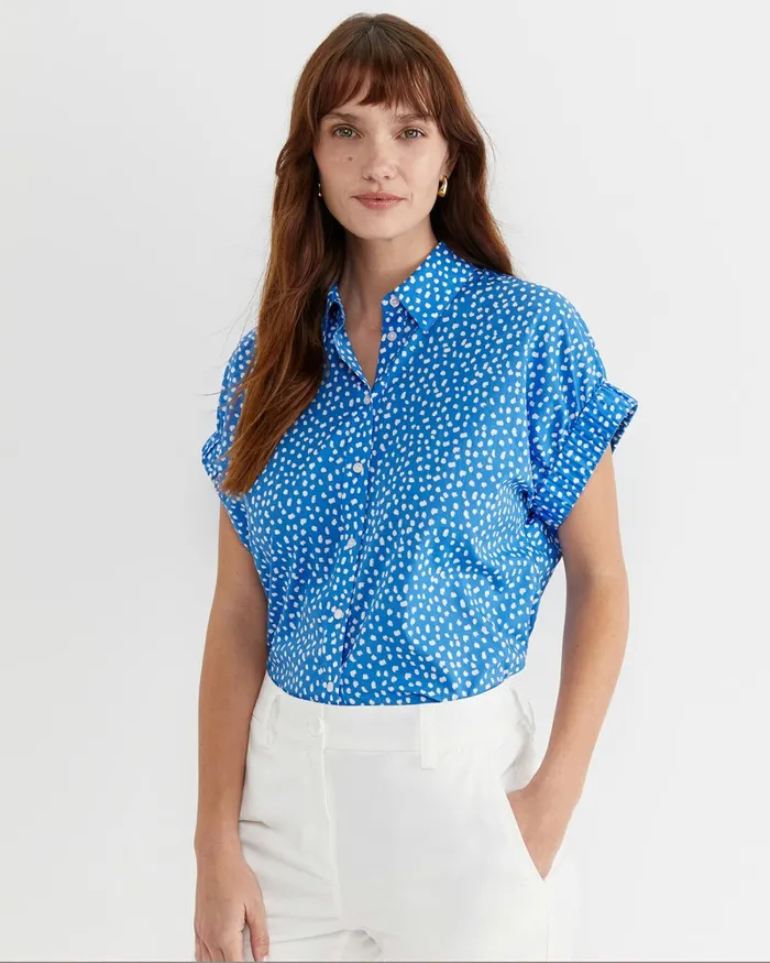 Women Shirts Sportscraft Dashy Lily Voile Shirt Bluewhite