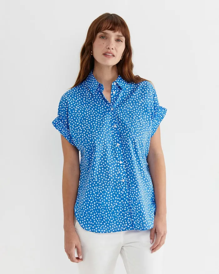 Women Shirts Sportscraft Dashy Lily Voile Shirt Bluewhite