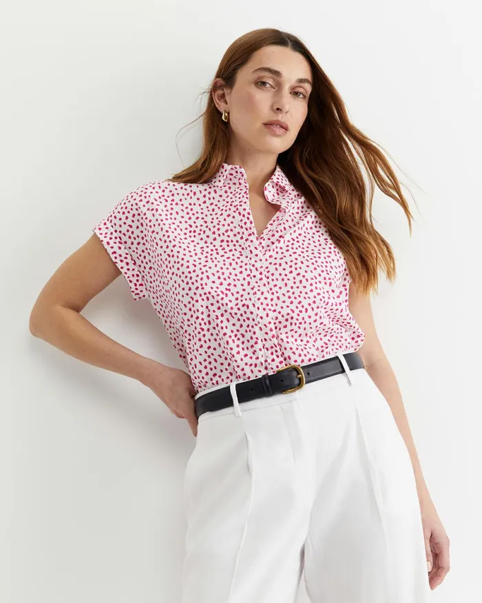 Women Shirts Sportscraft Dashy Lily Voile Shirt Whitepink