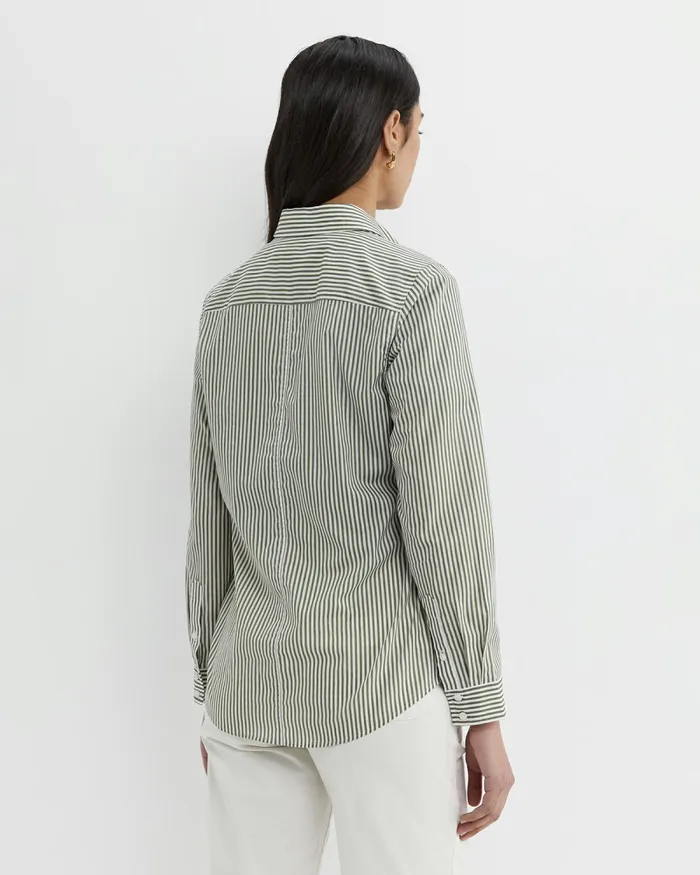 Women Shirts Sportscraft Stripe Lily Voile Shirt Khakiwhite