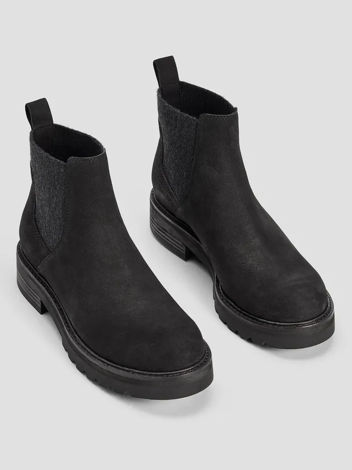 Women Shoes Eileen Fisher Hudson Nubuck Bootie Black