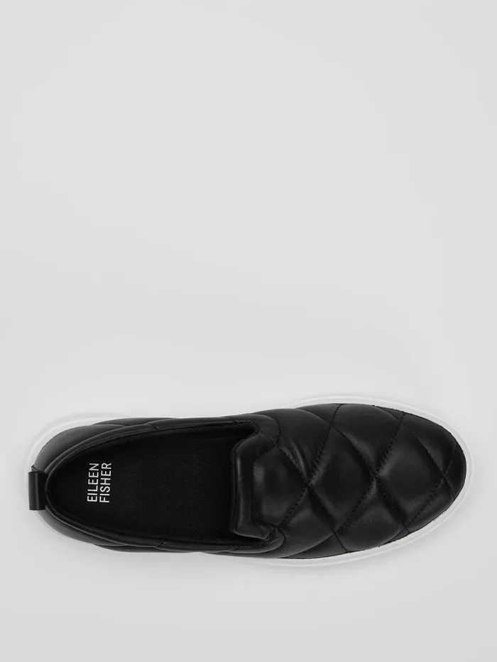 Women Shoes Eileen Fisher Poem Nappa Leather Platform Sneaker Black