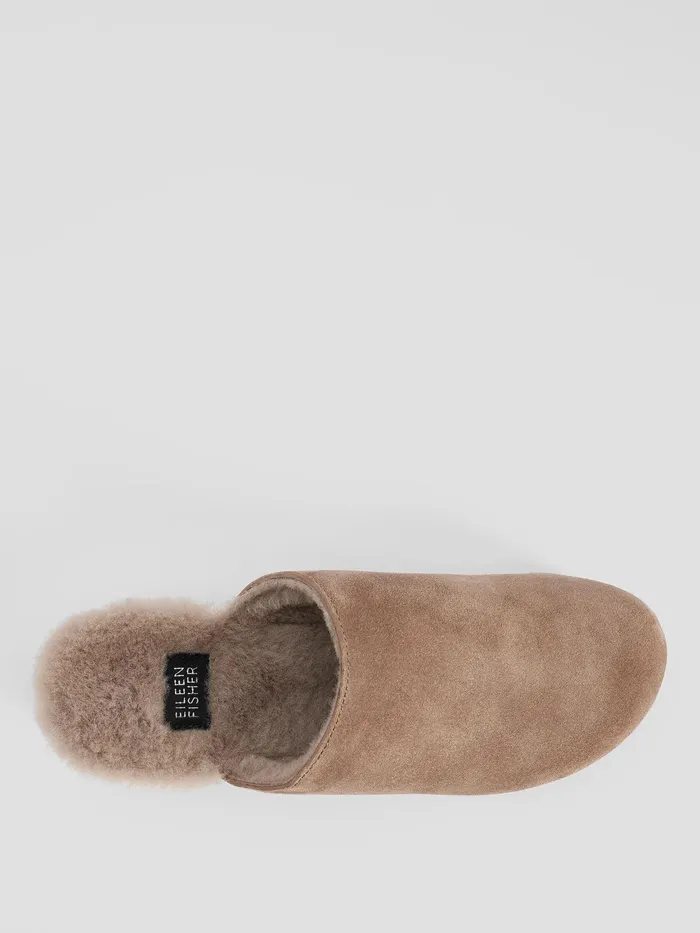 Women Shoes Eileen Fisher Shearling Clog In Suede Marble