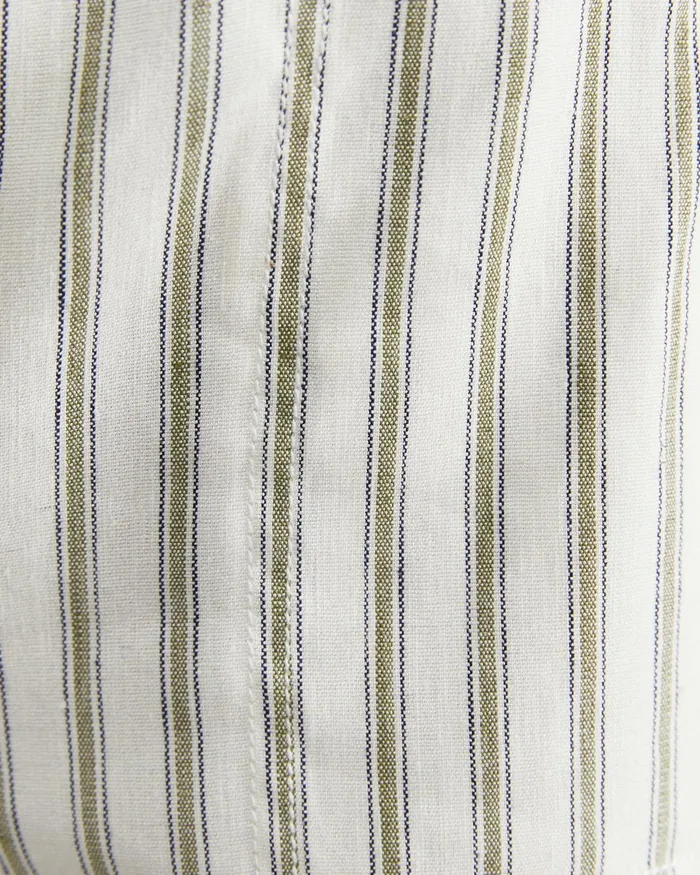 Women Shorts Sportscraft Rosa Stripe Linen Short Whitekhaki