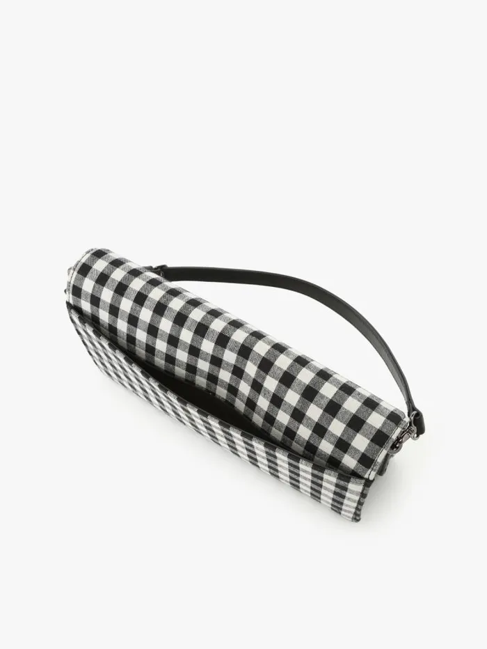 Women Shoulder and Crossbody Bags Agns B Cotton Gingham Print Clutch