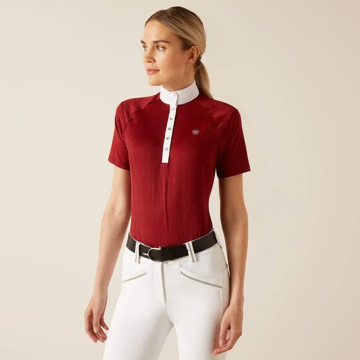 Women Showstopper 30 Show Shirt Sundried Tomato Ariat English Riding