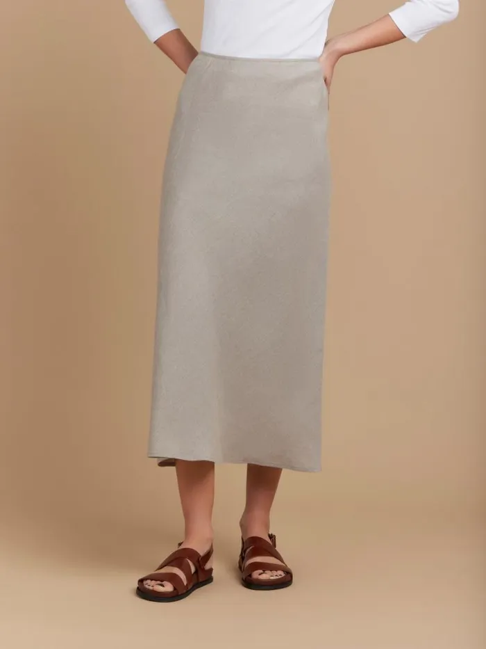 Women Skirts and Shorts Agns B Beige Linen Long Tulipe Skirt
