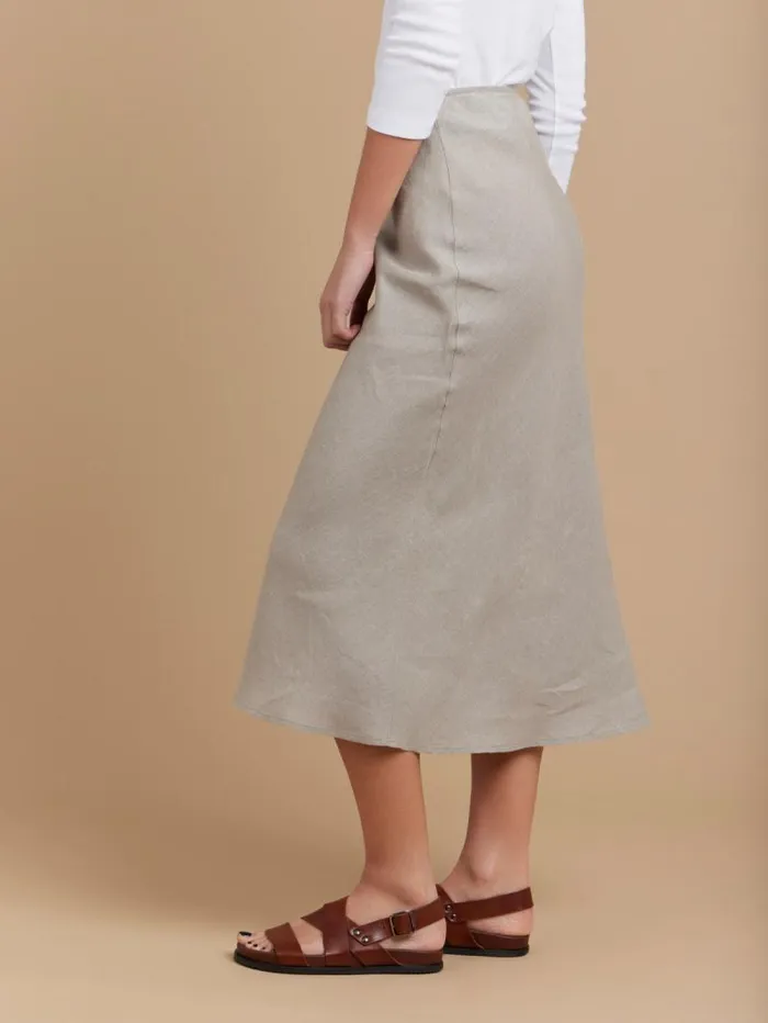 Women Skirts and Shorts Agns B Beige Linen Long Tulipe Skirt