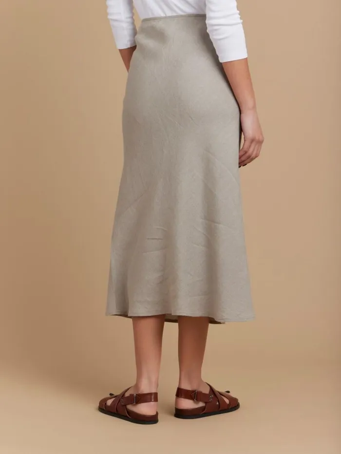 Women Skirts and Shorts Agns B Beige Linen Long Tulipe Skirt