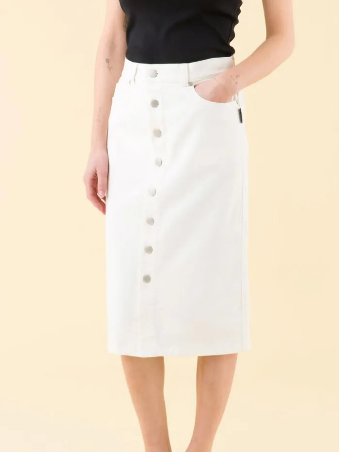 Women Skirts and Shorts Agns B White Misfits KneeLength Skirt