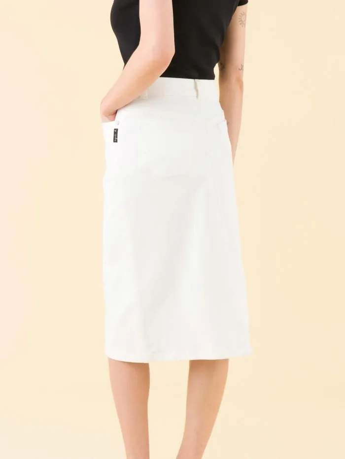 Women Skirts and Shorts Agns B White Misfits KneeLength Skirt