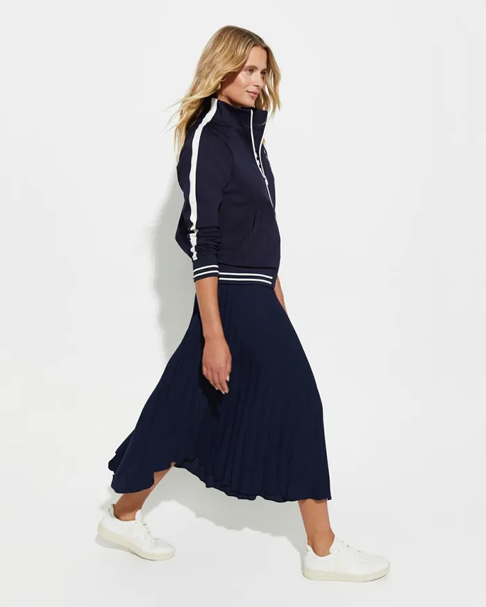 Women Skirts Sportscraft Andrea Pleat Midi Skirt Navy