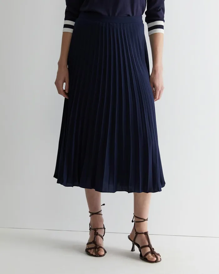 Women Skirts Sportscraft Andrea Pleat Midi Skirt Navy