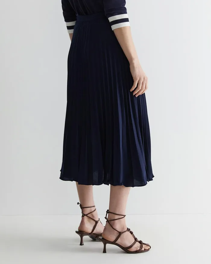 Women Skirts Sportscraft Andrea Pleat Midi Skirt Navy