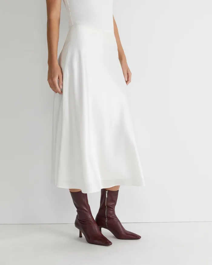 Women Skirts Sportscraft Charlotte Bias Slip Skirt Milk