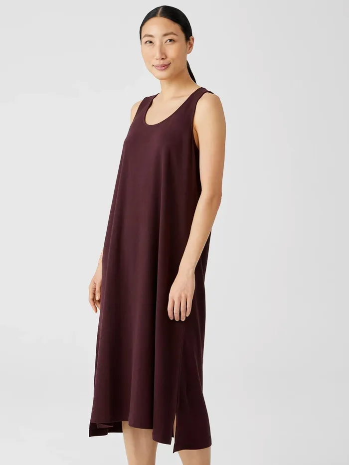 Women Sleepwear Eileen Fisher Organic Cotton Interlock Tank Sleep Dress Cassis