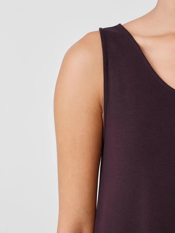 Women Sleepwear Eileen Fisher Organic Cotton Interlock Tank Sleep Dress Cassis