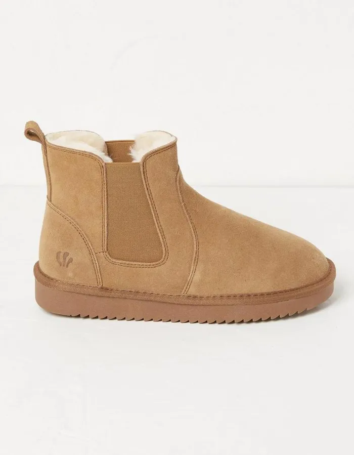 Women Slippers FatFace Mabel Mini Suede Chelsea Boot Tan