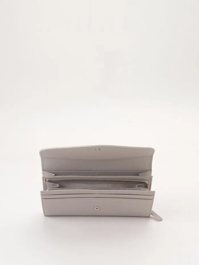 Women Small Leather Goods Agns B Beige Classic Leather Wallet