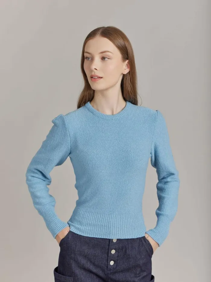 Women Sweaters Agns B Blue Cotton Polisson Sweater