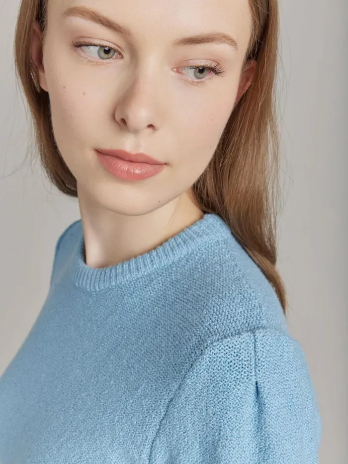 Women Sweaters Agns B Blue Cotton Polisson Sweater