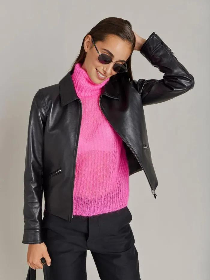 Women Sweaters Agns B Fuchsia Mohair Declic Sweater
