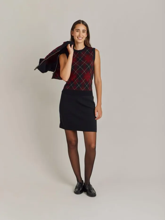Women Sweaters Agns B Red Wool Jacquard Dublin Sweater