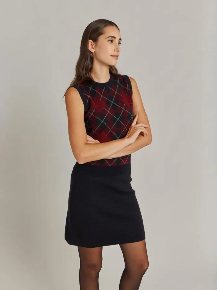 Women Sweaters Agns B Red Wool Jacquard Dublin Sweater