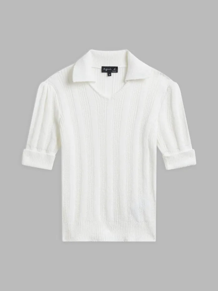 Women Sweaters Agns B White Cotton Justine Sweater