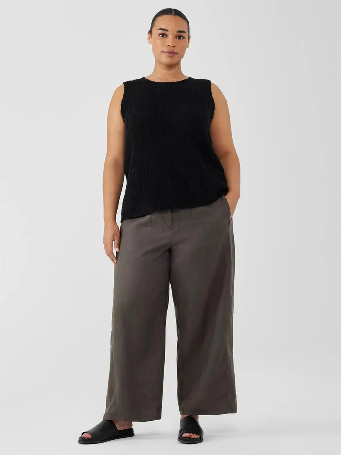 Women Sweaters and Cardigans Eileen Fisher Cotton Fluff Crew Neck Top Black