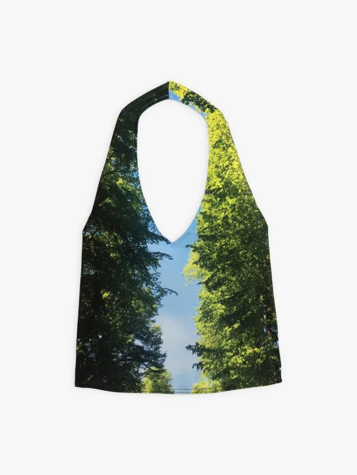 Women TShirts and Tank Tops Agns B Alle Alley Digital Print Backless Top