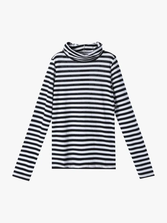 Women TShirts and Tank Tops Agns B Black And White Organic Cotton Transformable TShirt