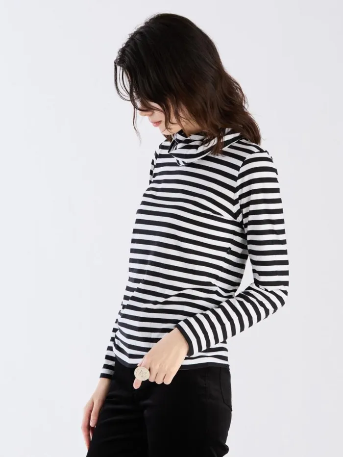 Women TShirts and Tank Tops Agns B Black And White Organic Cotton Transformable TShirt