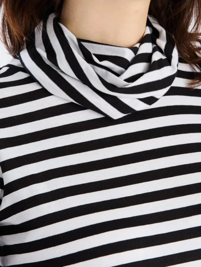 Women TShirts and Tank Tops Agns B Black And White Organic Cotton Transformable TShirt