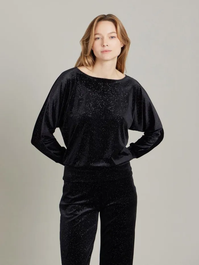 Women TShirts and Tank Tops Agns B Jersey New Davina Top In Sequin