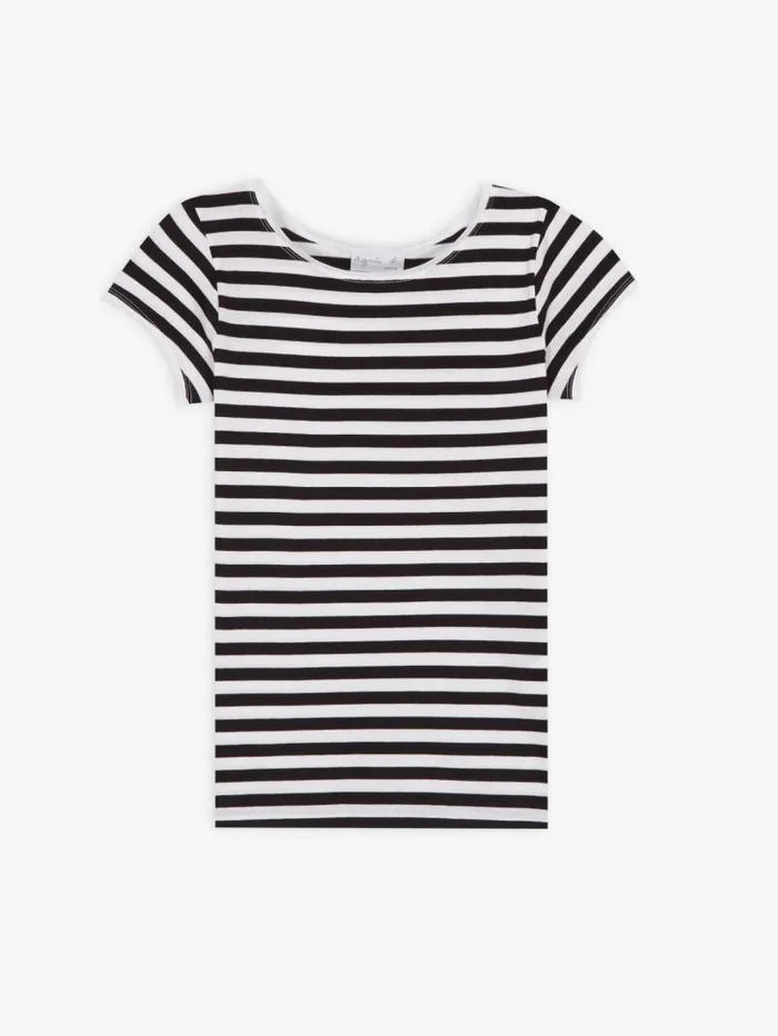Women TShirts and Tank Tops Agns B White And Black Australie Striped TShirt