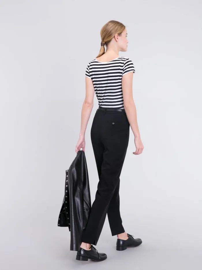 Women TShirts and Tank Tops Agns B White And Black Australie Striped TShirt