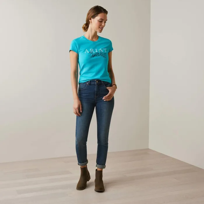 Women Toile Dogs TShirt Viridian Green Ariat TShirts and Tops Women Toile Dogs TShirt Viridian Green Ariat TShirts and Tops