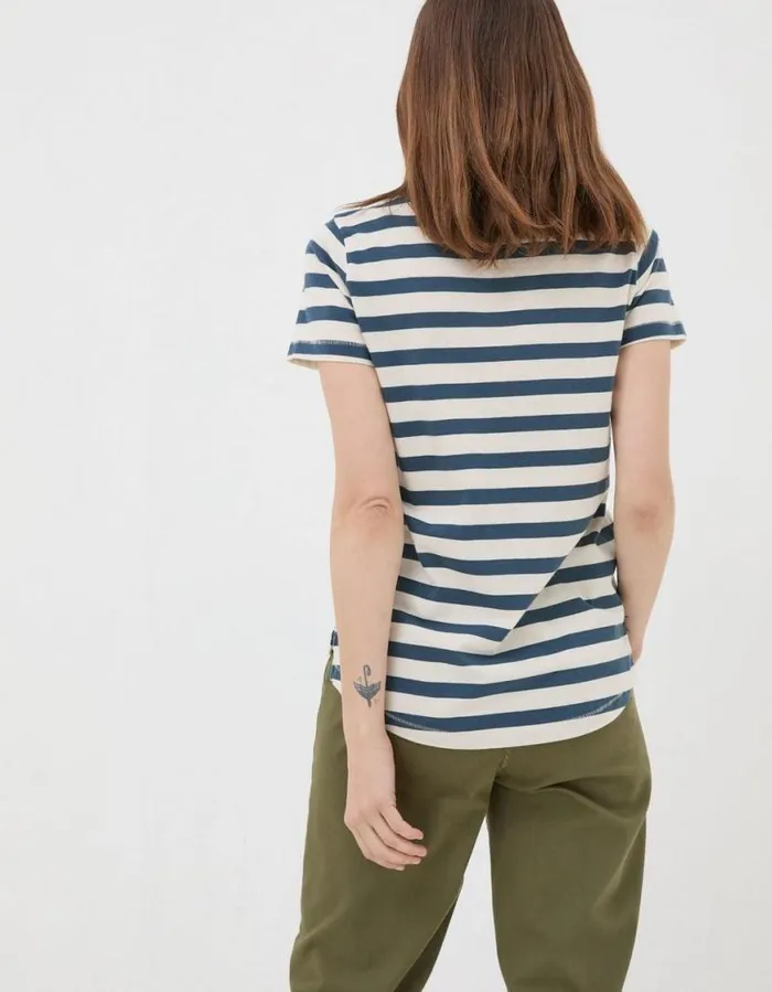 Women Tops and TShirts FatFace Natalie Stripe TShirt Navy