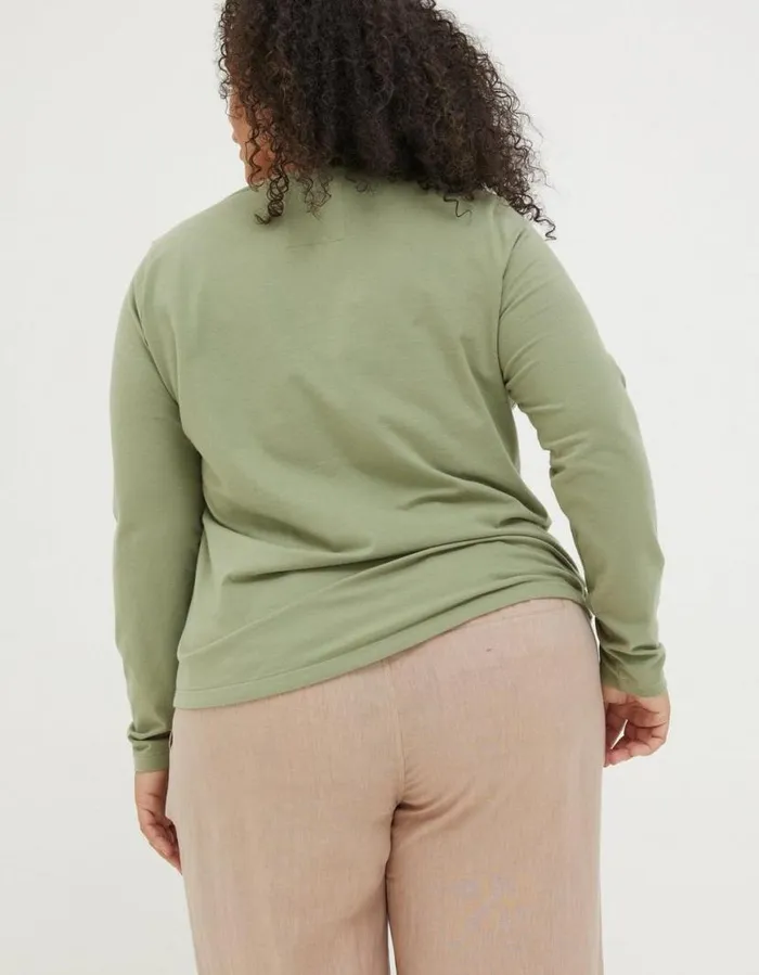Women Tops and TShirts FatFace Organic Cotton Bree T Shirt Sage Green