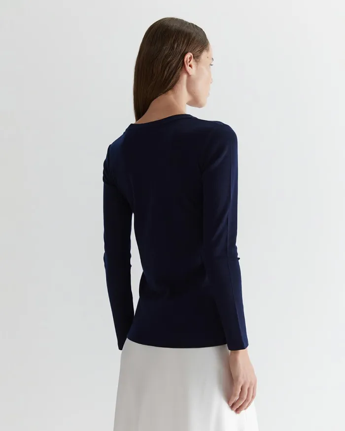 Women Tops and Tees Sportscraft Addison Babywool Top Navy