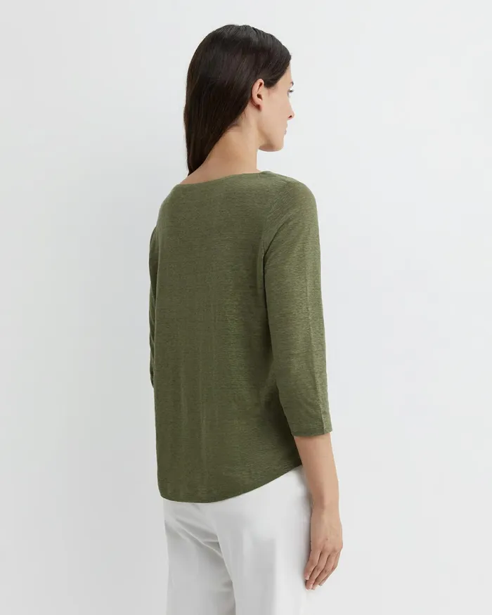Women Tops and Tees Sportscraft Cecile Linen Top Khaki