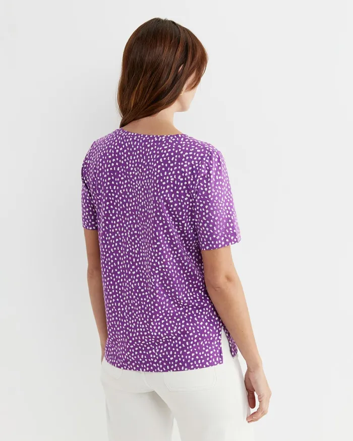Women Tops and Tees Sportscraft Dashy Mercerised Tee Purplewhite