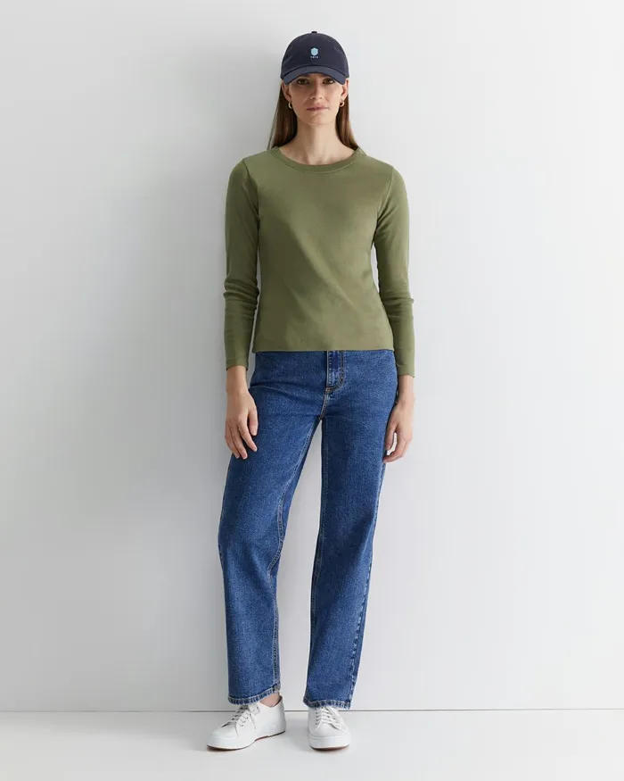 Women Tops and Tees Sportscraft Heidi Long Sleeve Rib Tee Khaki